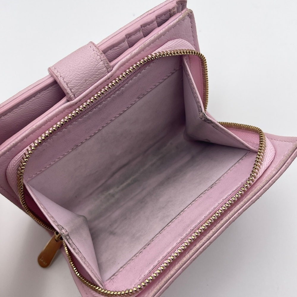 Christian Dior Pink Cannage Quilted lambskin leather lady patches wallet w/zip - Picture 15 of 15